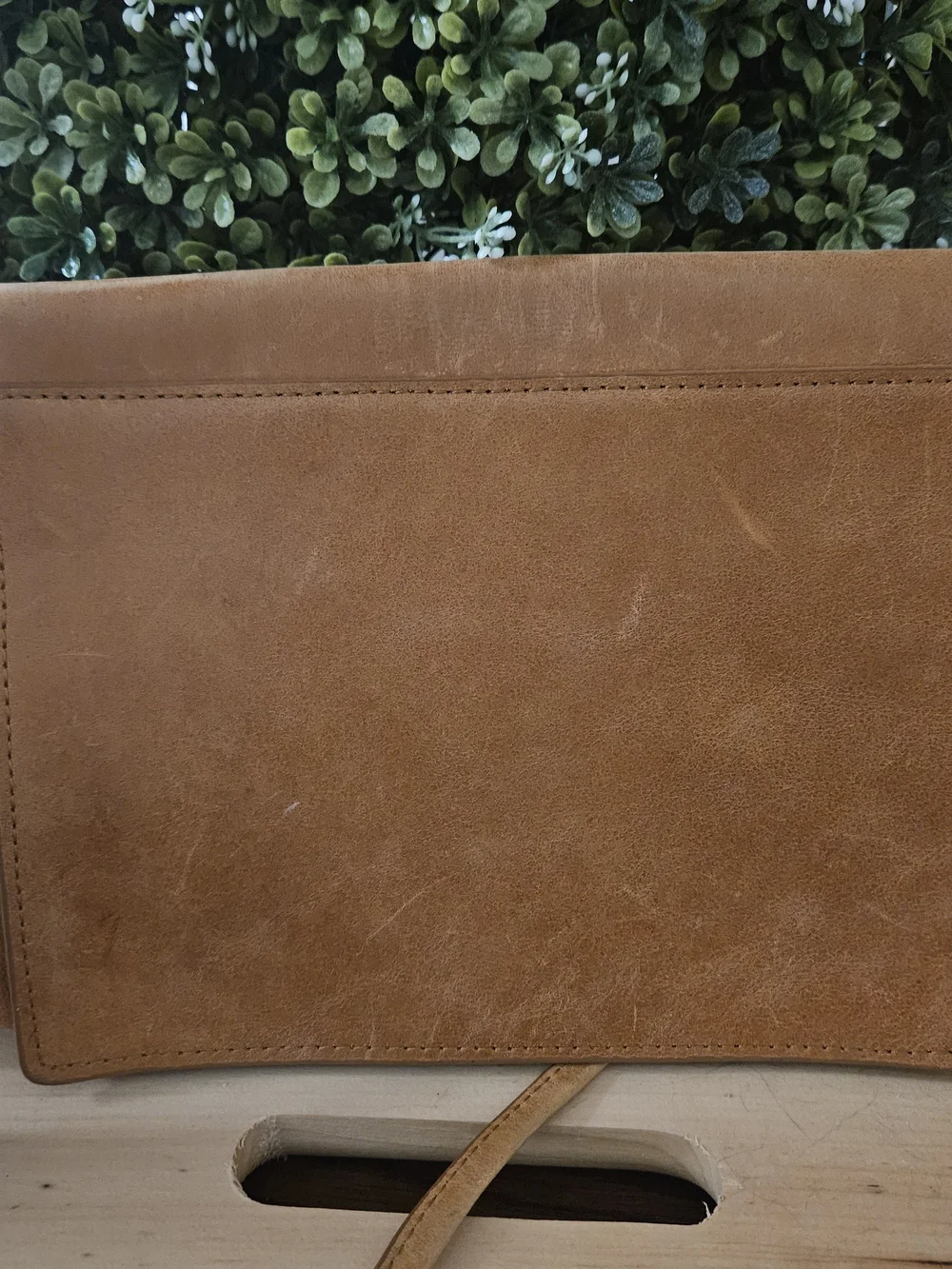 Vintage Asos Suede and Leather Crossbody Purse in Tan - Picture 6 of 6